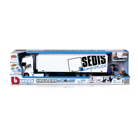 1:43 STREET FIRE HAULERS MB ACTROS LIFT AND LOAD TRUCK WITH PALLETS