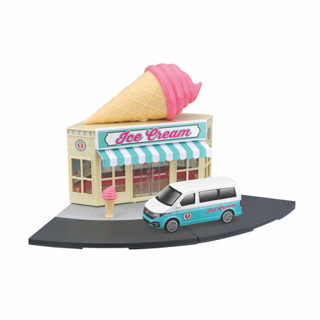 1:43 STREET FIRE BBURAGO CITY ICE CREAM SHOP INCL. 1 CAR
