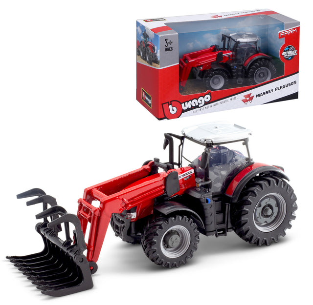 10CM MASSEY FERGUSSON 8740S TRACTOR WITH FRONT LOADER WITH GRABBER