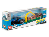 10CM NEW HOLLAND T7.315 TRACTOR WITH LOG LOADER AND TRAILER
