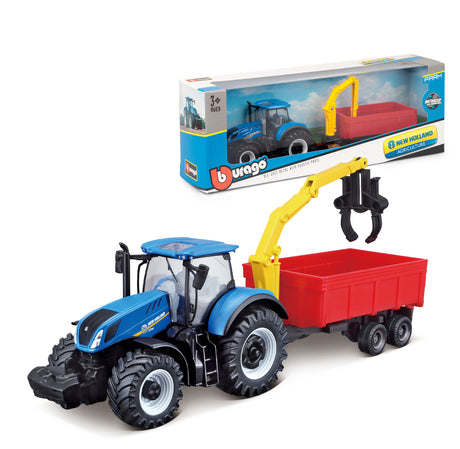 10CM NEW HOLLAND T7315 TRACTOR WITH LOADER AND TRAILER