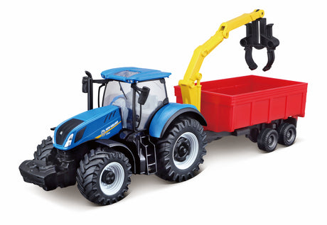10CM NEW HOLLAND T7315 TRACTOR WITH LOADER AND TRAILER