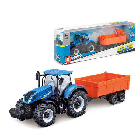 10CM NEW HOLLAND T7.315 TRACTOR WITH TIPPING TRAILER