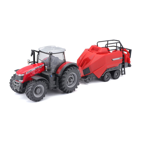 10CM MASSEY FERGUSSON 8740S TRACTOR WITH BALER LIFTER