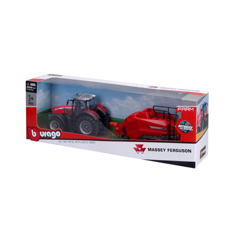 10CM MASSEY FERGUSSON 8740S TRACTOR WITH BALER LIFTER