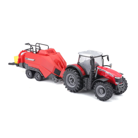 10CM MASSEY FERGUSSON 8740S TRACTOR WITH BALER LIFTER