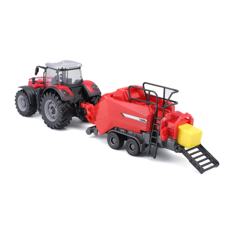 10CM MASSEY FERGUSSON 8740S TRACTOR WITH BALER LIFTER