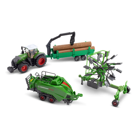 10CM FENDT 1050 VARIO TRACTOR WITH 3 TRAILERS