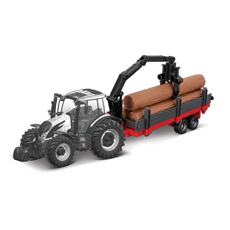 10CM VALTRA M2\Q TRACTOR WITH 3 TRAILERS