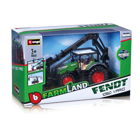 10CM FENDT 1050 VARIO TRACTOR WITH FRONT LOADER LOG LOADER AND 3 LOGS