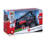 10CM MASSEY FERGUSSON 8740S TRACTOR WITH FRONT LOADER LOG LOADER AND 3 LOGS