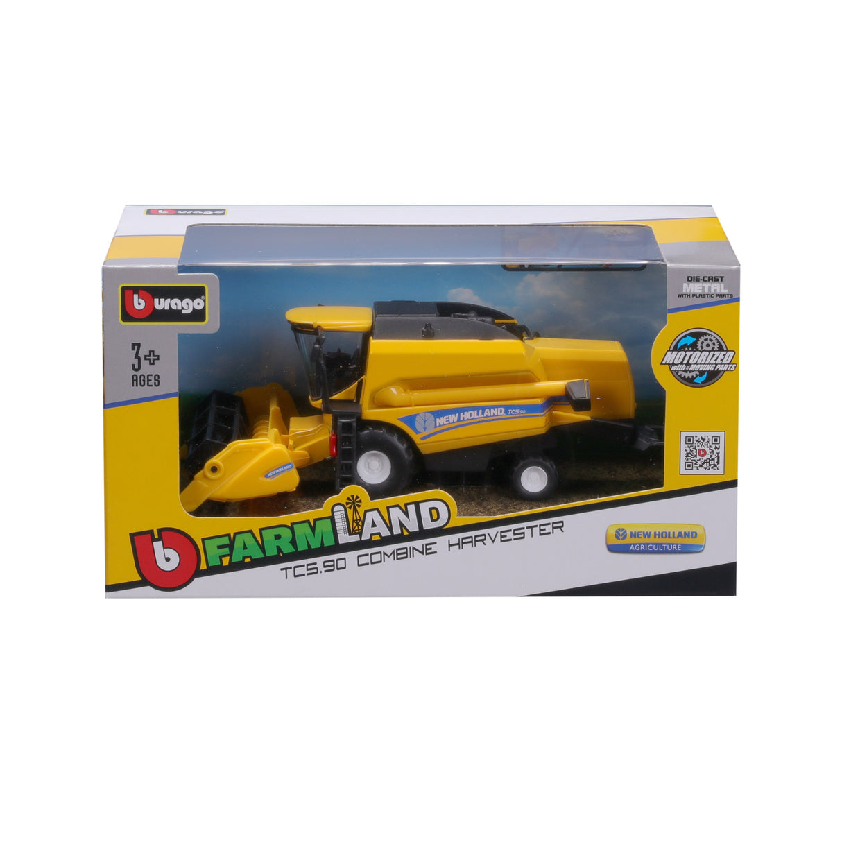 18CM NEW HOLLAND TC5.90 COMBINE HARVESTER WITH CORN HEADER