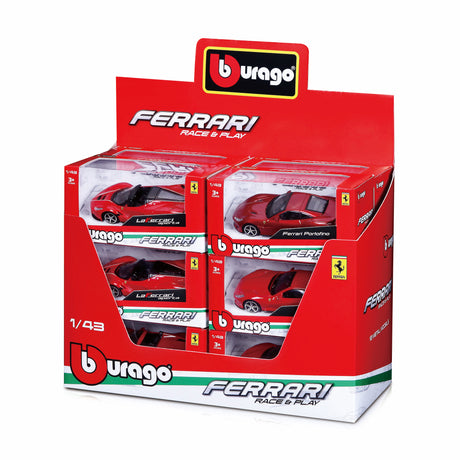 1:43 FERRARI RACE & PLAY- 12PC DISPENSER