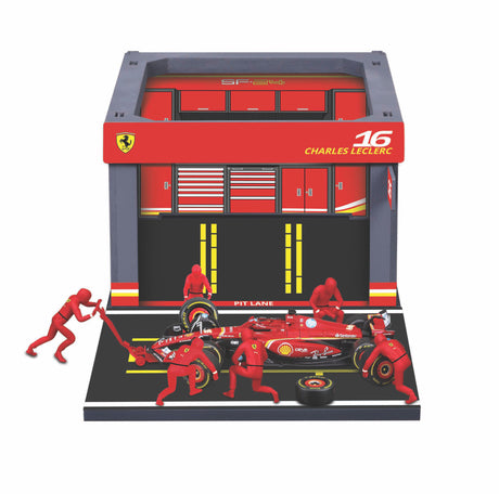 1:43 F1 FERRARI SF-24 2024 PIT PASS DIORAMA LECLERC