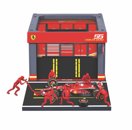 1:43 F1 FERRARI SF-24 2024 PIT PASS DIORAMA SAINZ