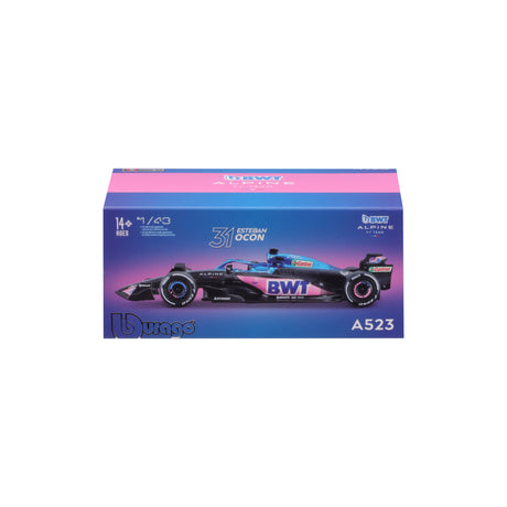 1:43 F1 BWT ALPINE F1 TEAM A523 2023 WITH HELMET OCON