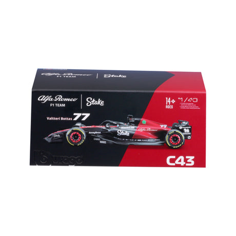 1:43 F1 ALFA ROMEO TEAM STAKE C43 2023 WITH HELMET BOTTAS