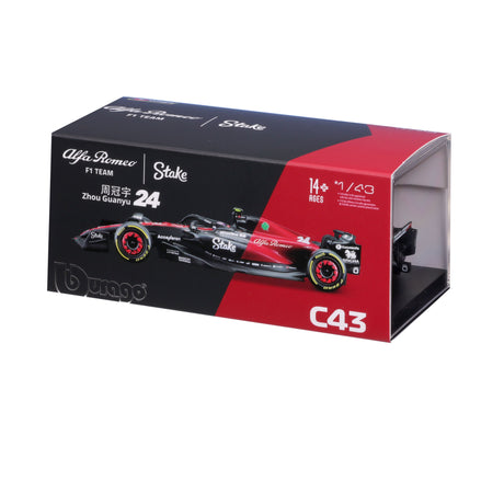 1:43 F1 ALFA ROMEO TEAM STAKE C43 2023 WITH HELMET ZHOU