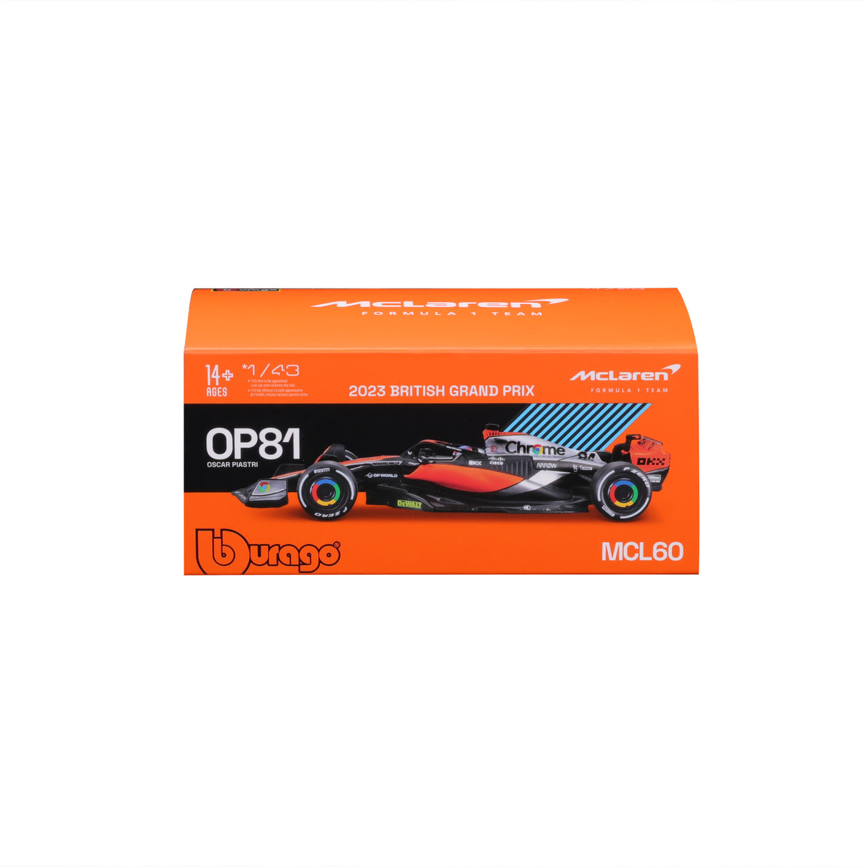 1:43 F1 MCLAREN MCL60 2023 WITH HELMET PIASTRI