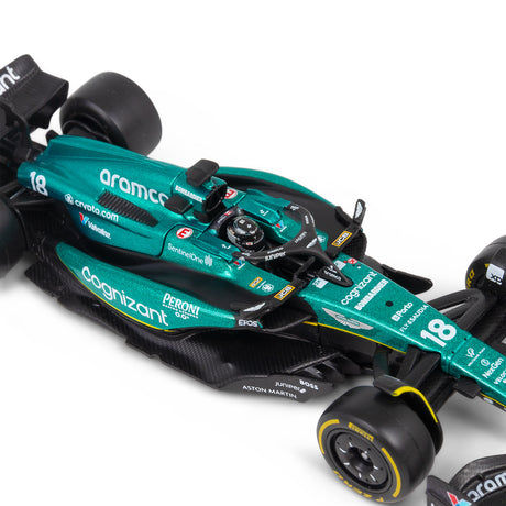 1:43 F1 ASTON MARTIN 2023 AMR23 WITH HELMET STROLL