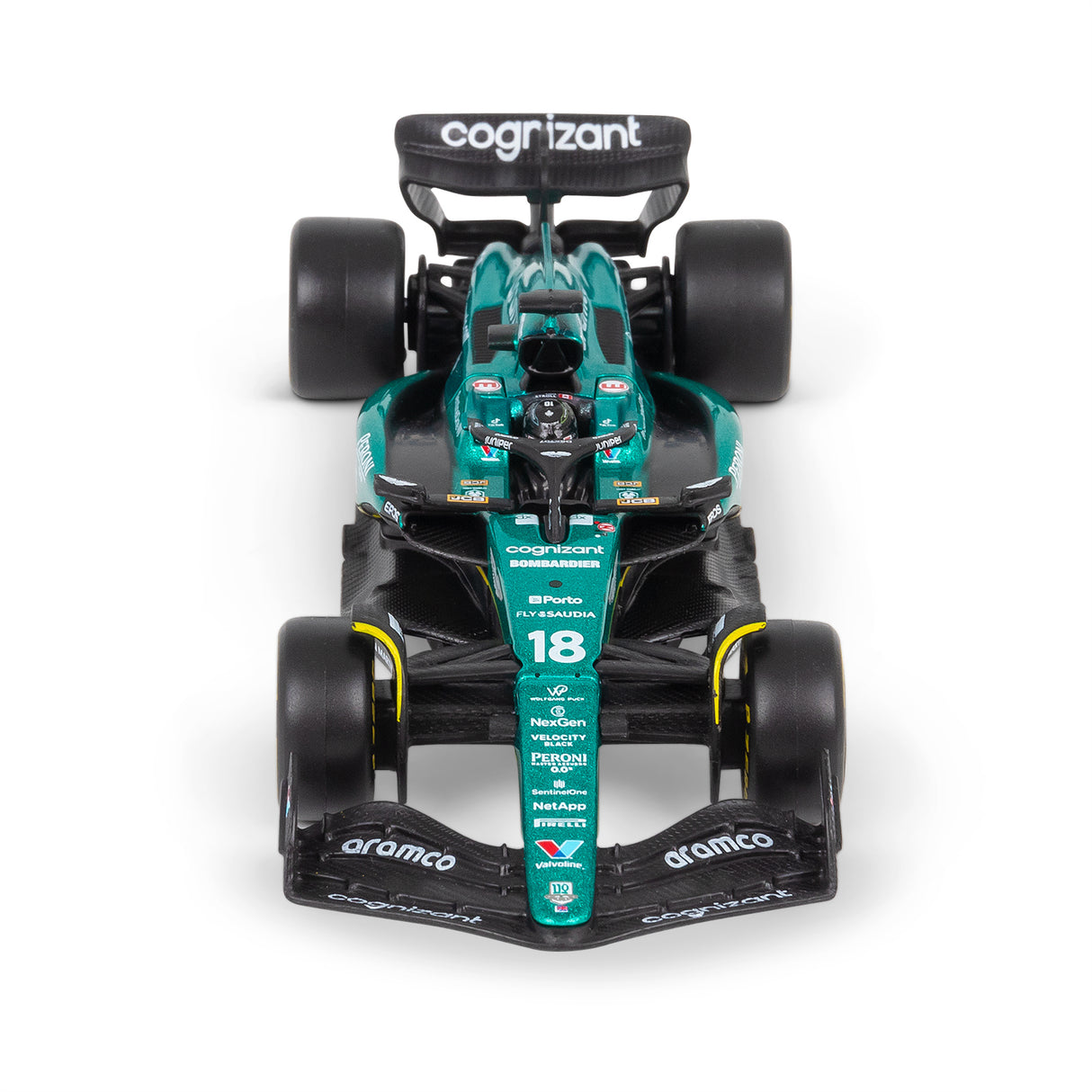 1:43 F1 ASTON MARTIN 2023 AMR23 WITH HELMET STROLL