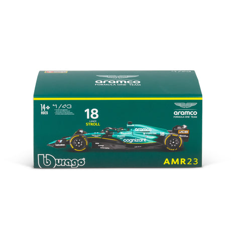 1:43 F1 ASTON MARTIN 2023 AMR23 WITH HELMET STROLL