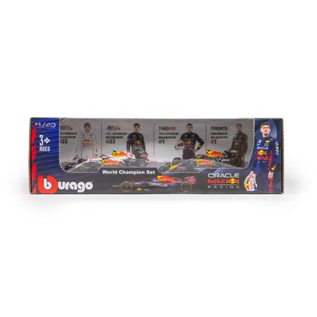 1:43 F1 RED BULL RACING 4Pk MAX VERSTAPPEN CHAMPION SET