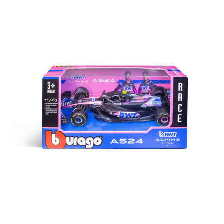 1:43 F1 BWT ALPINE F1 TEAM A524 2024 GASLY IN 12PC DISPENSER