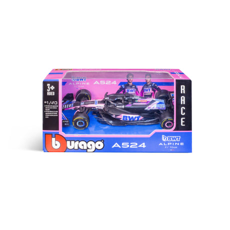 1:43 F1 BWT ALPINE F1 TEAM A524 2024 OCON IN 12PC DISPENSER