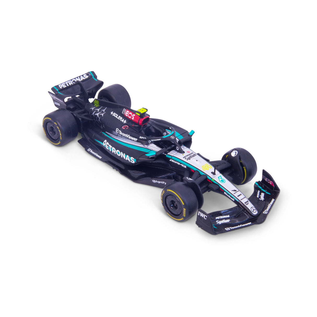 1:43 F1 MERCEDES AMG W15 2024 HAMILTON IN 12PC DISPENSER