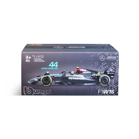 1:43 F1 MERCEDES AMG W15 2024 WITH HELMET HAMILTON