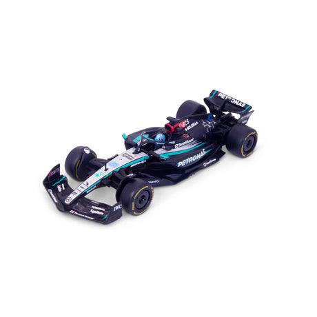 1:43 F1 MERCEDES AMG W15 2024 WITH HELMET RUSSELL
