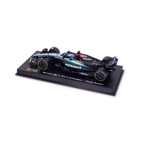 1:43 F1 MERCEDES AMG W15 2024 WITH HELMET RUSSELL