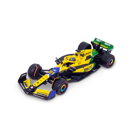 1:43 F1 MCLAREN MCL38 2024 WITH HELMET PIASTRI SENNA LIVERY