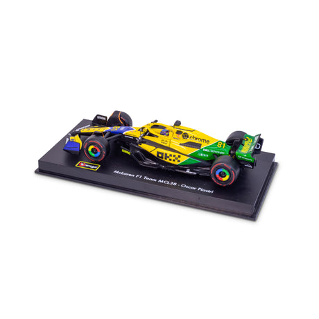 1:43 F1 MCLAREN MCL38 2024 WITH HELMET PIASTRI SENNA LIVERY