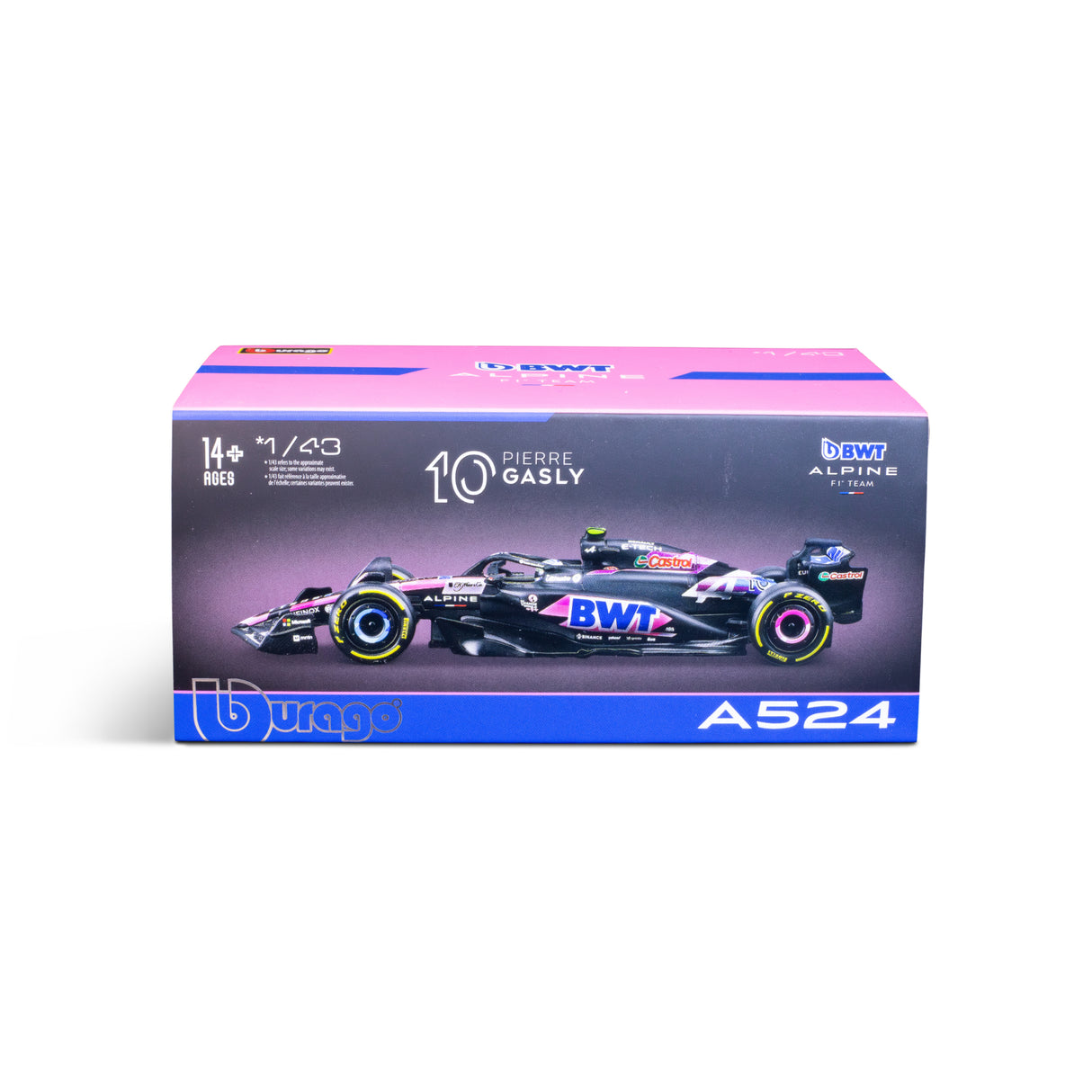 1:43 F1 BWT ALPINE F1 TEAM A524 2024 WITH HELMET GASLY