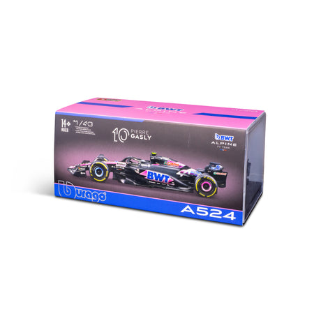 1:43 F1 BWT ALPINE F1 TEAM A524 2024 WITH HELMET GASLY