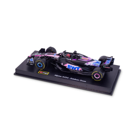1:43 F1 BWT ALPINE F1 TEAM A524 2024 WITH HELMET OCON