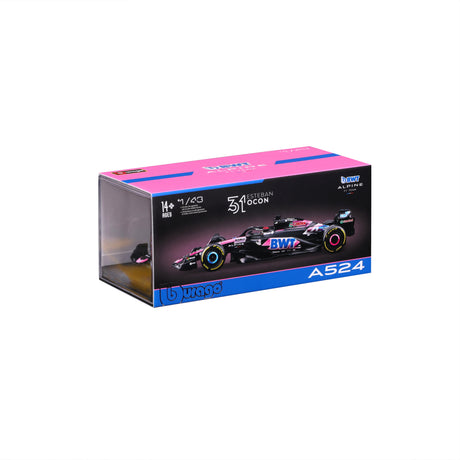 1:43 F1 BWT ALPINE F1 TEAM A524 2024 WITH HELMET OCON