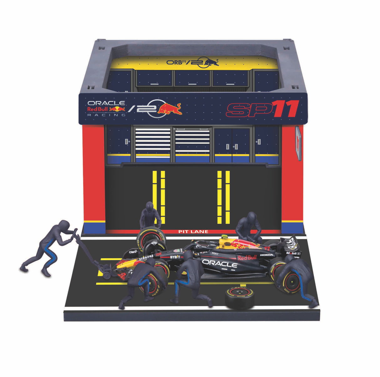 1:43 F1 RED BULL RACING RB20 2024 PIT PASS DIORAMA PEREZ