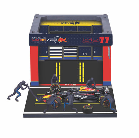 1:43 F1 RED BULL RACING RB20 2024 PIT PASS DIORAMA PEREZ