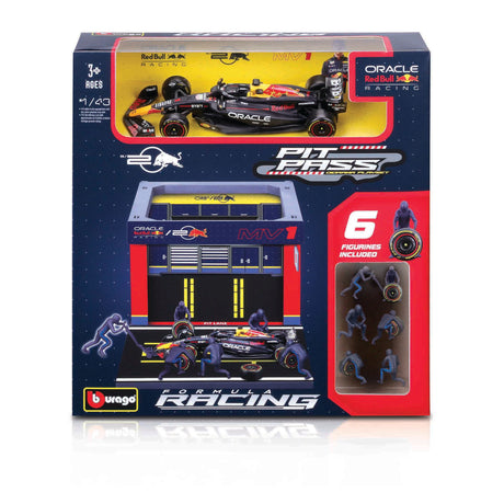 1:43 F1 RED BULL RACING RB20 2024 PIT PASS DIORAMA VERSTAPPEN