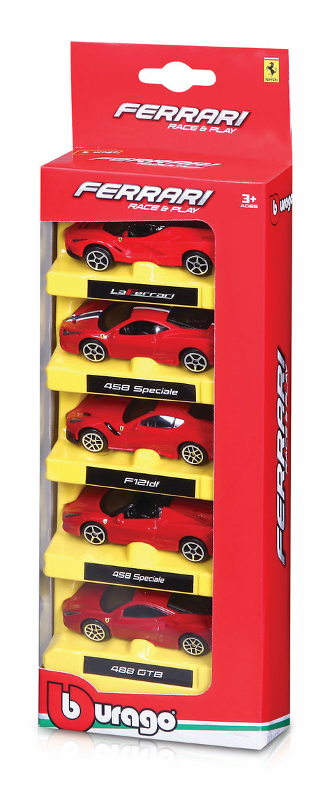 1:64 FERRARI RACE AND PLAY 5 VEHICLE PACK