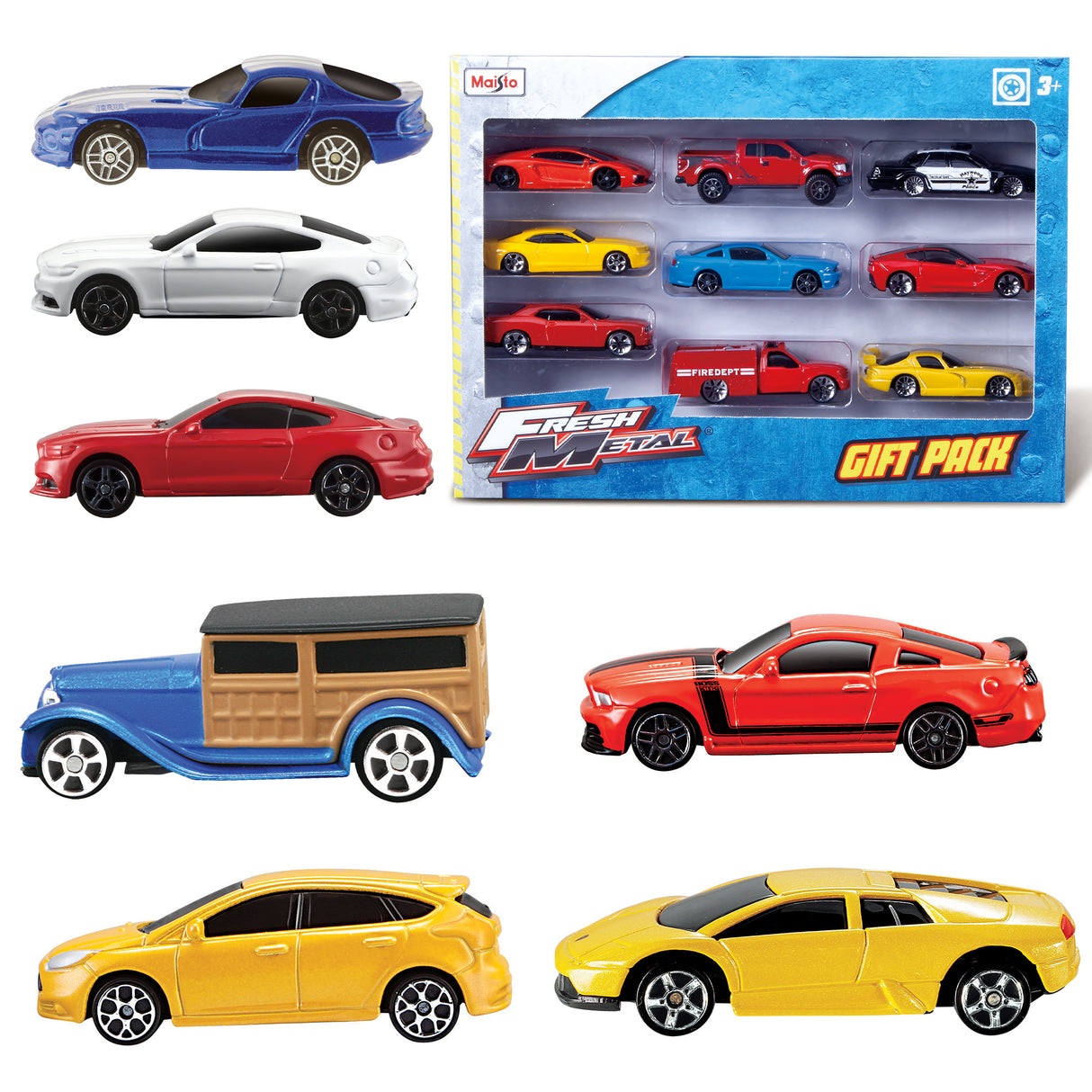 FRESH METAL 9 PIECE VEHICLE PACK