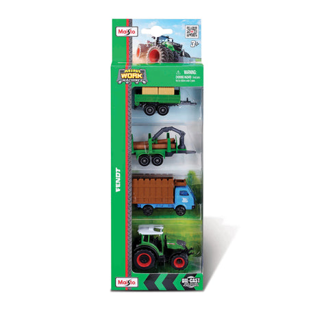MINI WORKING MACHINES - 4 PACK OF TRACTORS FENDT