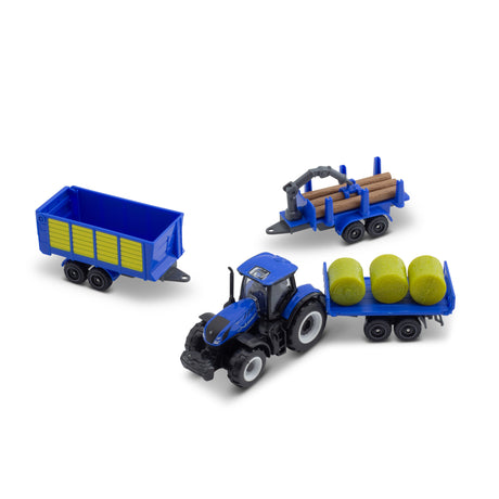 MINI WORKING MACHINES - 4 PACK OF TRACTORS NEW HOLLAND