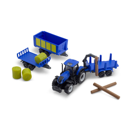 MINI WORKING MACHINES - 4 PACK OF TRACTORS NEW HOLLAND