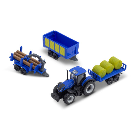 MINI WORKING MACHINES - 4 PACK OF TRACTORS NEW HOLLAND