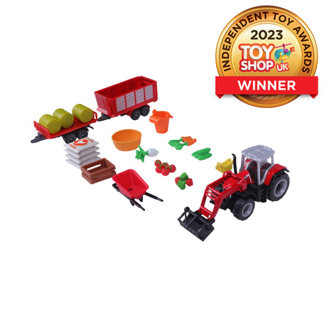 MINI WORKING MACHINES - FARM SET MASSEY FERGUSON