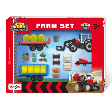 MINI WORKING MACHINES - FARM SET MASSEY FERGUSON